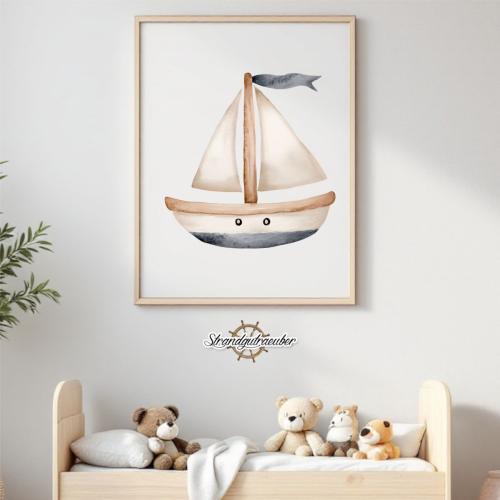 Buegelbild Segelboot I